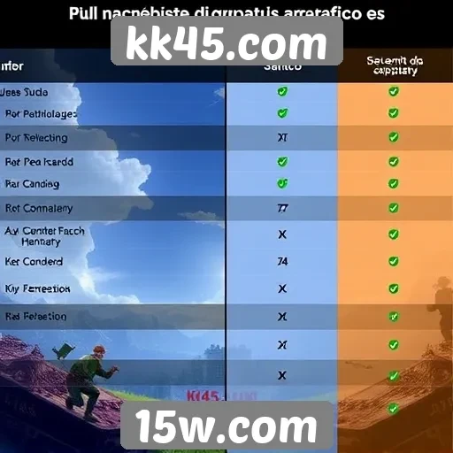 Comparativo de gráficos entre os jogos de kk45.com